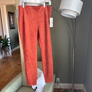Rust Suede Leggings Nanette Lepore Medium NWT